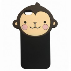 iPhone SE 5 5s - 3D Silicone Soft Protective Phone Cover Case - Monkey